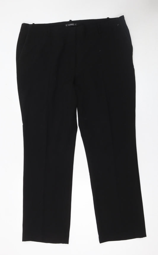 Dunnes Women's Black Size 18 Straight Leg Dress Pants