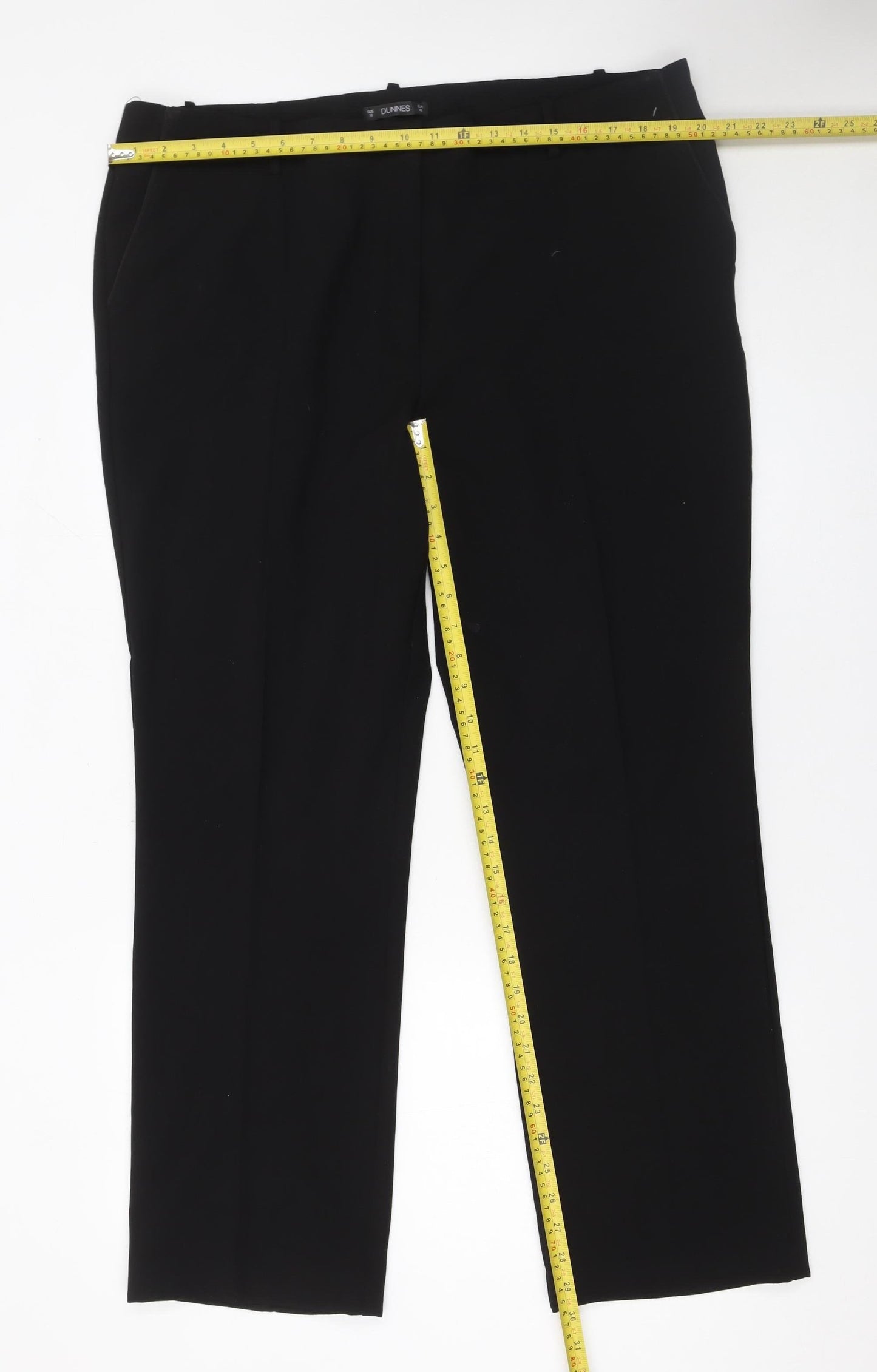 Dunnes Women's Black Size 18 Straight Leg Dress Pants