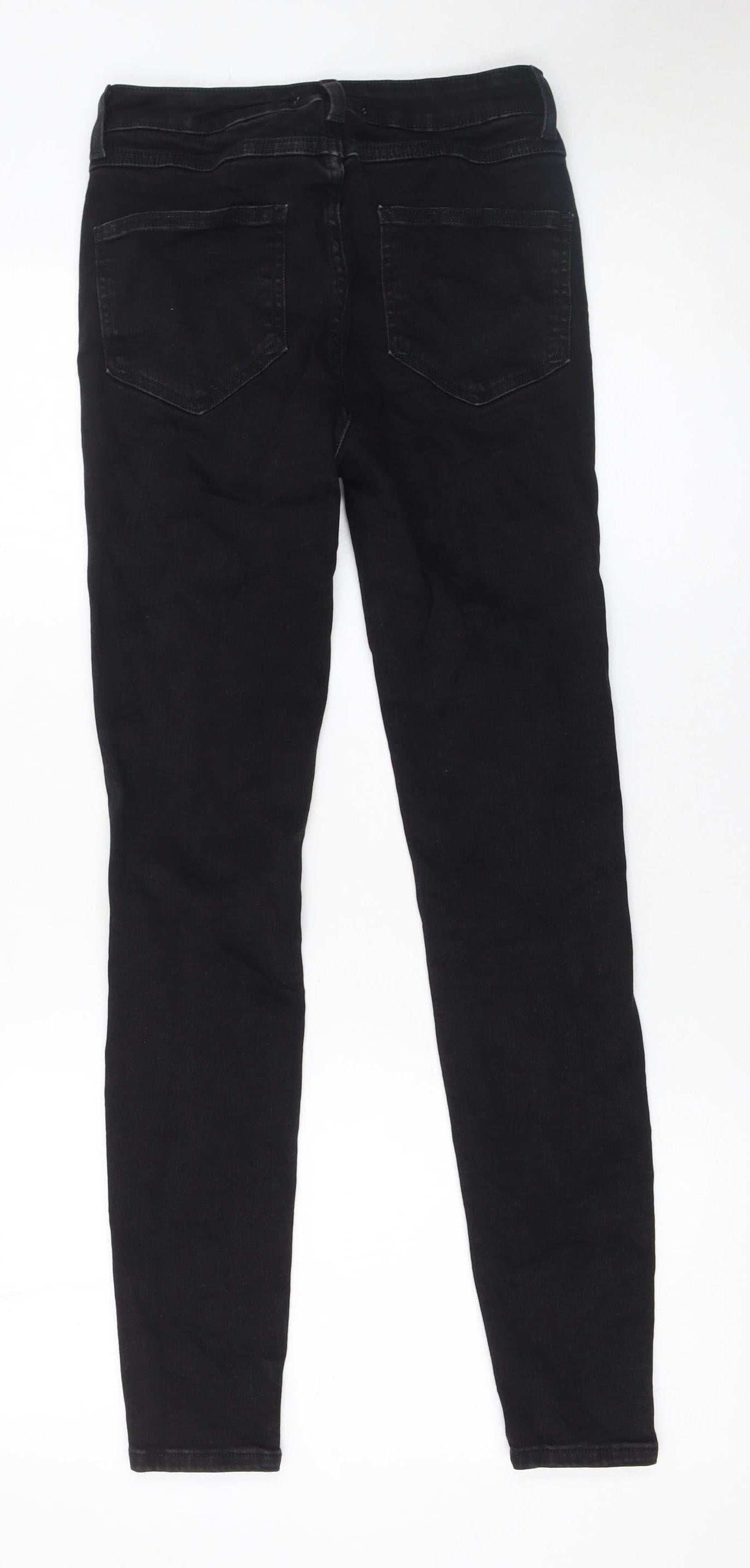 Bershka Women's Black Skinny Distressed Jeans Size 10