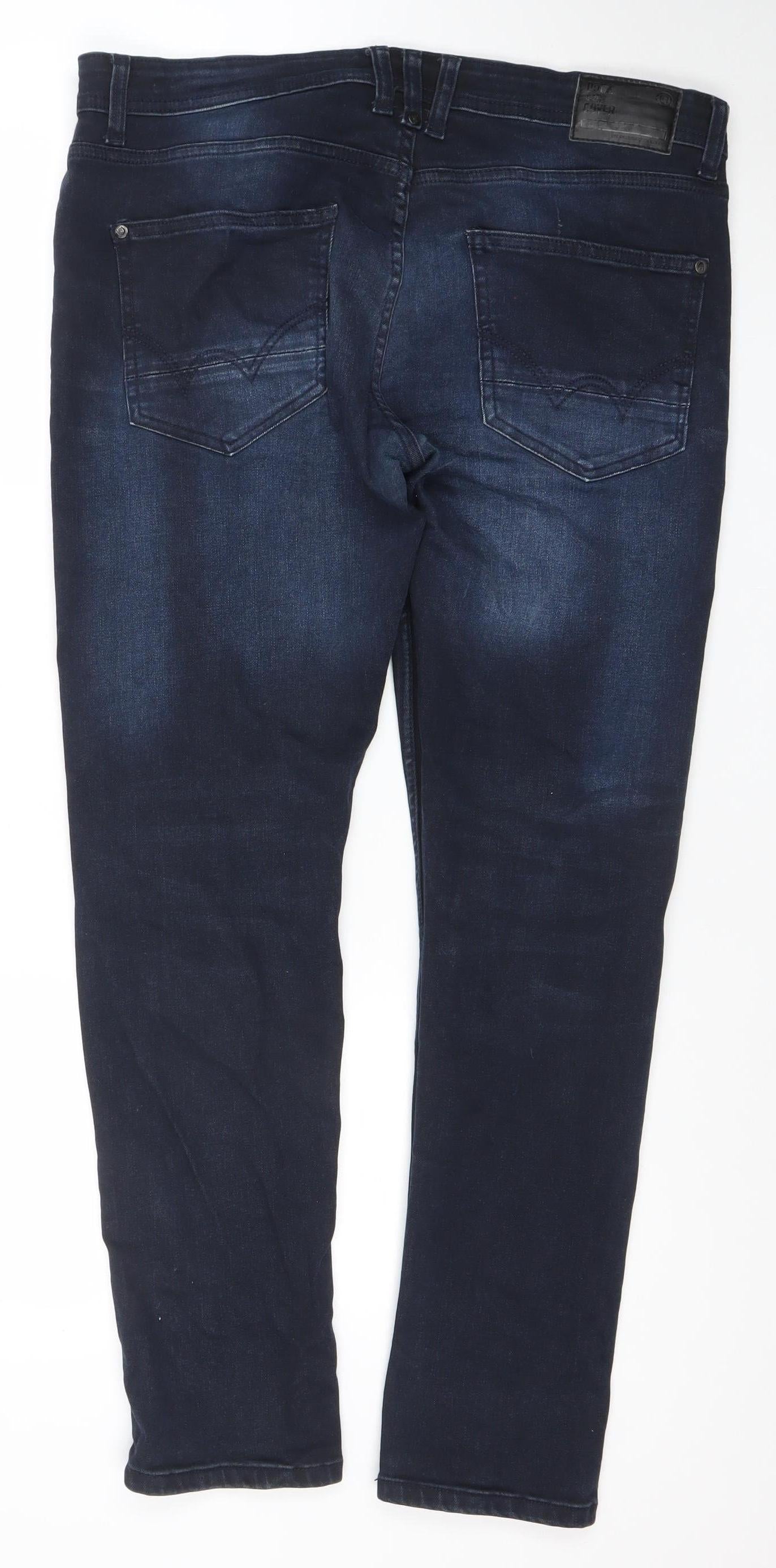 Duck and Cover Men's Blue Slim Straight Jeans 34W 30L Denim