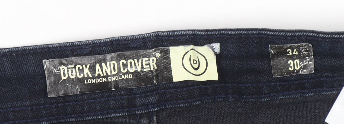 Duck and Cover Men's Blue Slim Straight Jeans 34W 30L Denim