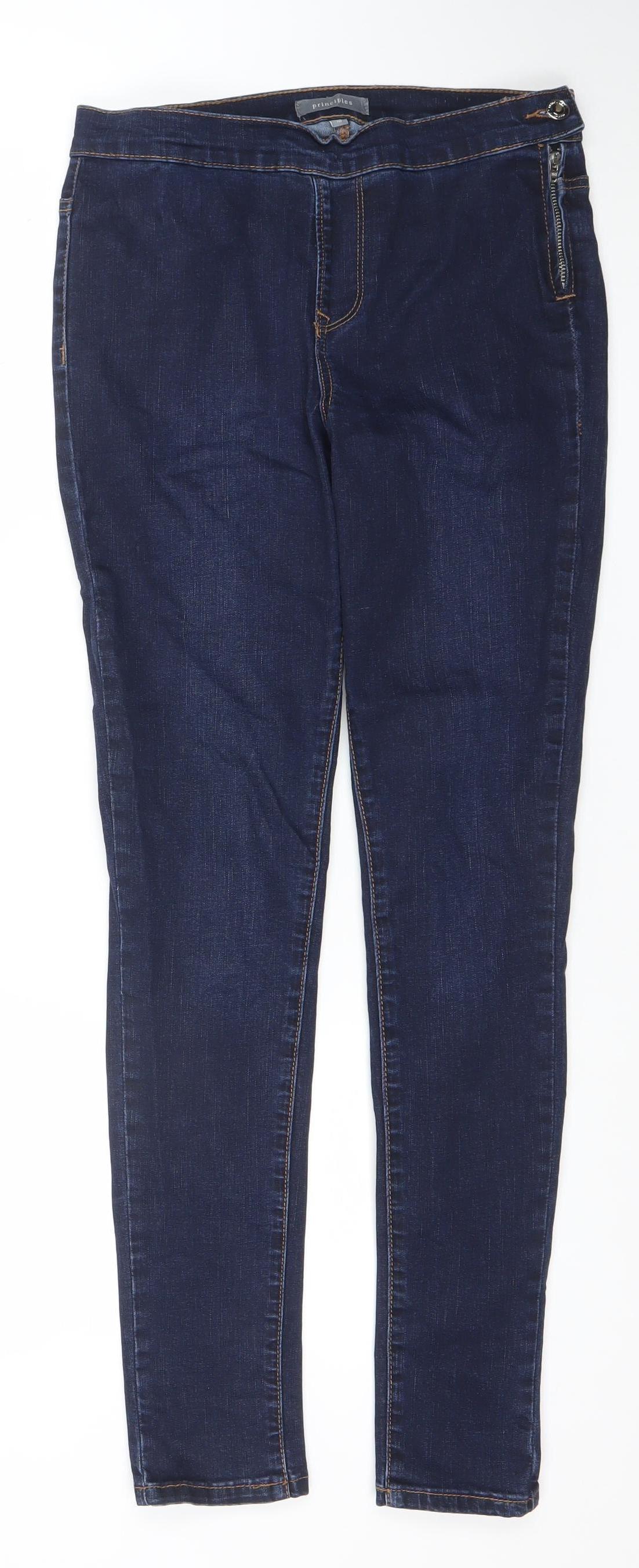 Principles Women Blue Slim Fit Stretch Skinny Jeans Size 10