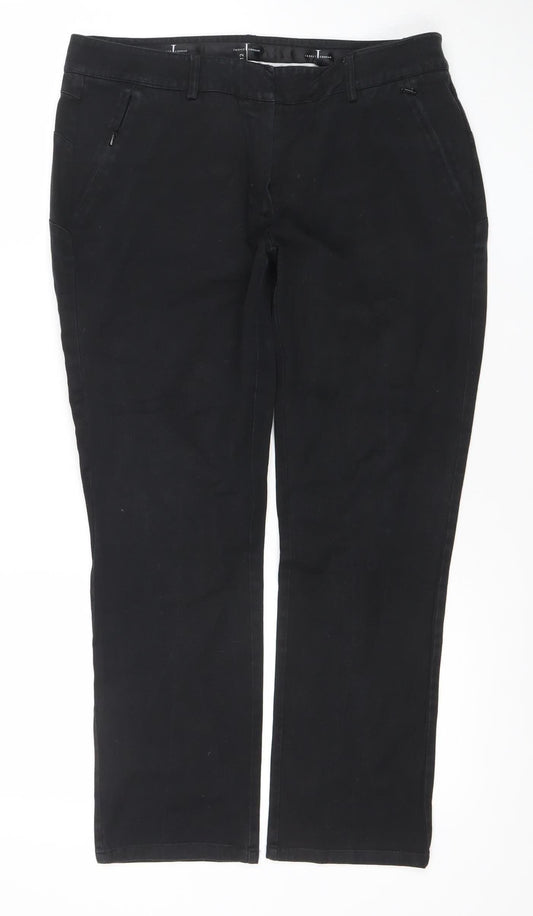 Jasper Conran Womens Black Straight Leg Stretch Jeans Size 12