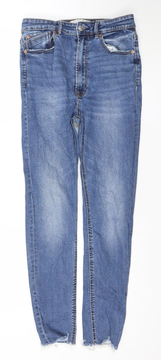 Stradivarius Women's Blue High Waist Skinny Jeans Size 12