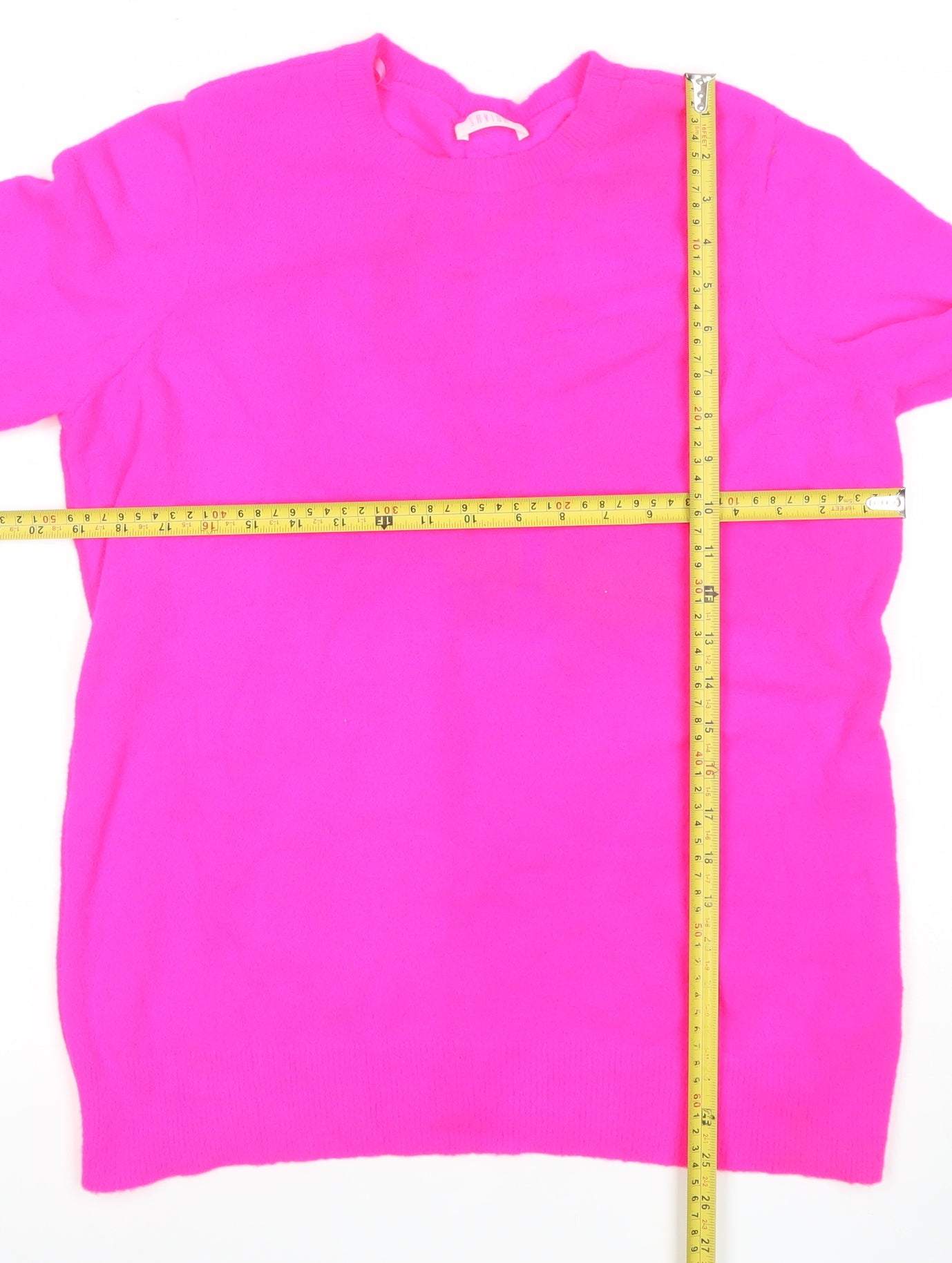 Savida Women’s Pink Button Detail Crew Neck Jumper Size 14