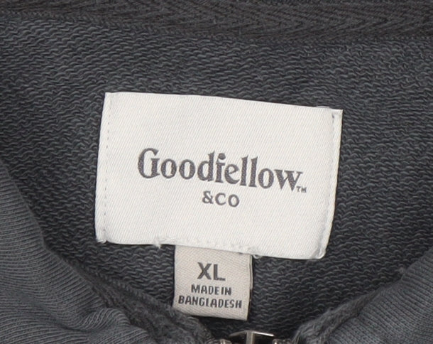 Goodfellow & Co Men’s Grey Cotton 1/2 Zip Collared Sweatshirt XL