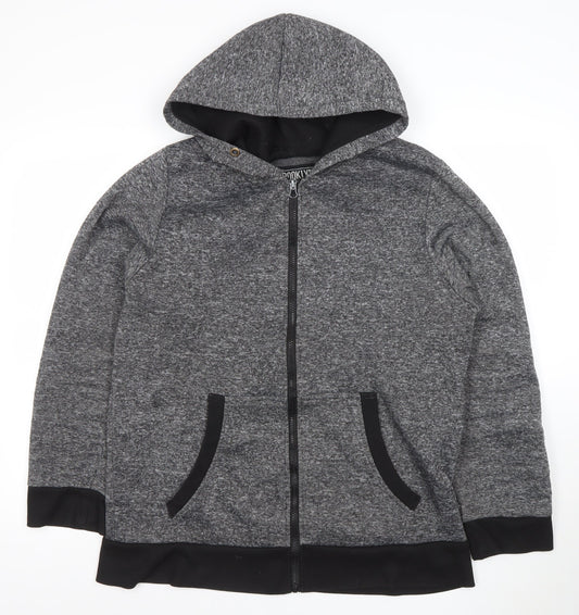 Brooklyn Xpress Men’s Grey Full Zip Hoodie Size L Regular Fit