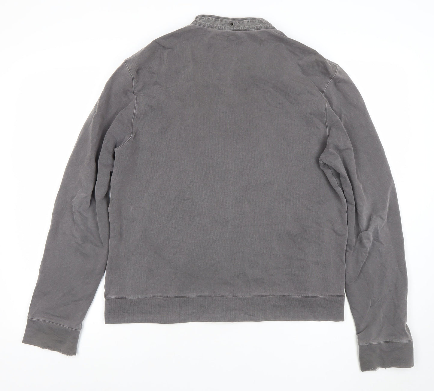 Hugo Boss Mens Grey Cotton Bomber Jacket Size M Casual Lightweight