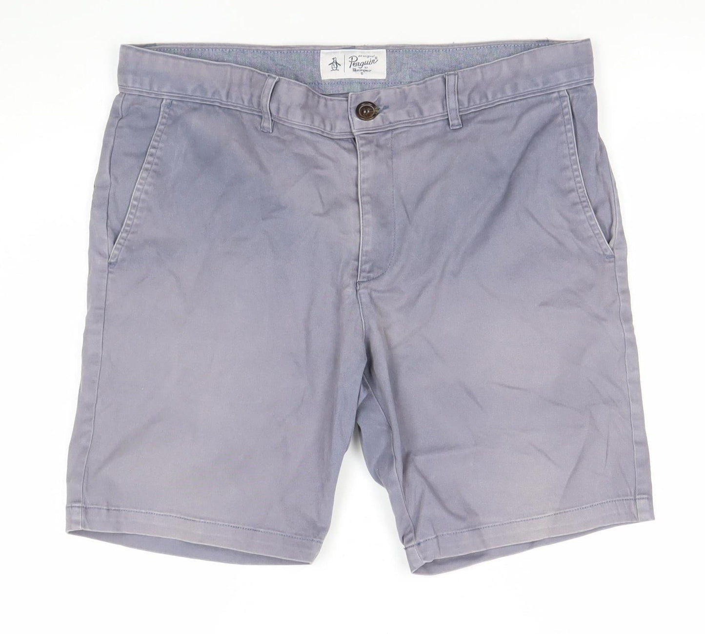 Original Penguin Men's Grey Chino Shorts Size 34 Regular Fit