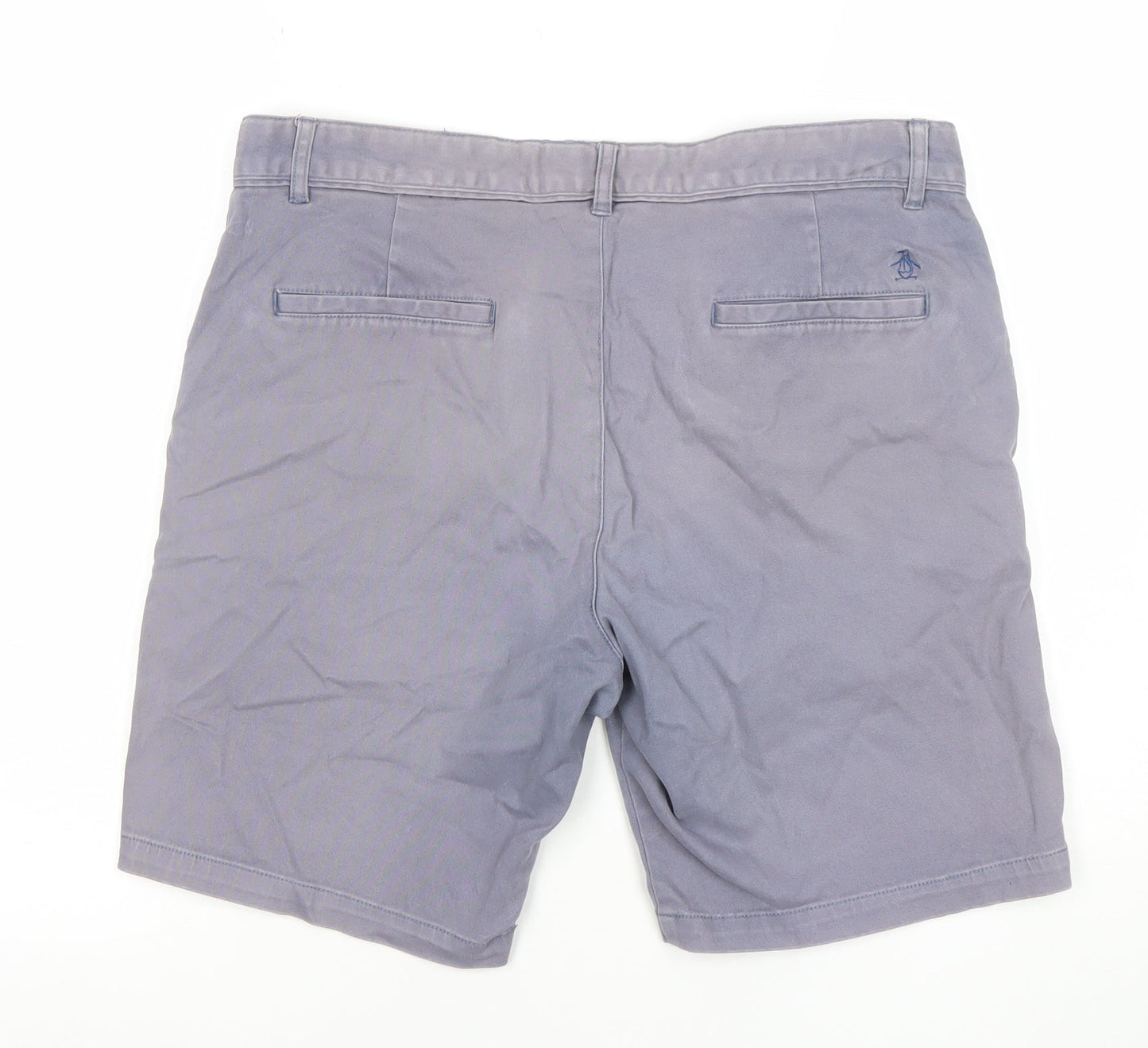 Original Penguin Men's Grey Chino Shorts Size 34 Regular Fit