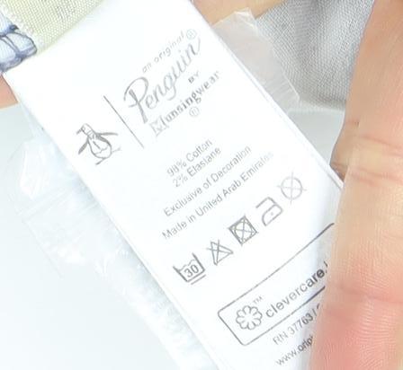 Original Penguin Men's Grey Chino Shorts Size 34 Regular Fit