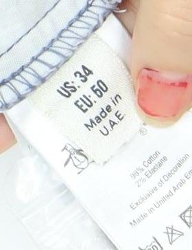 Original Penguin Men's Grey Chino Shorts Size 34 Regular Fit