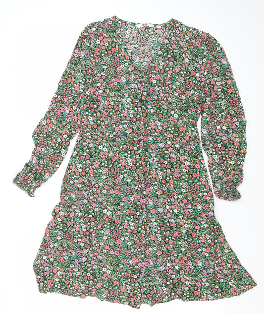 Uniqlo Women’s Multicoloured Floral Midi A-Line Dress XS