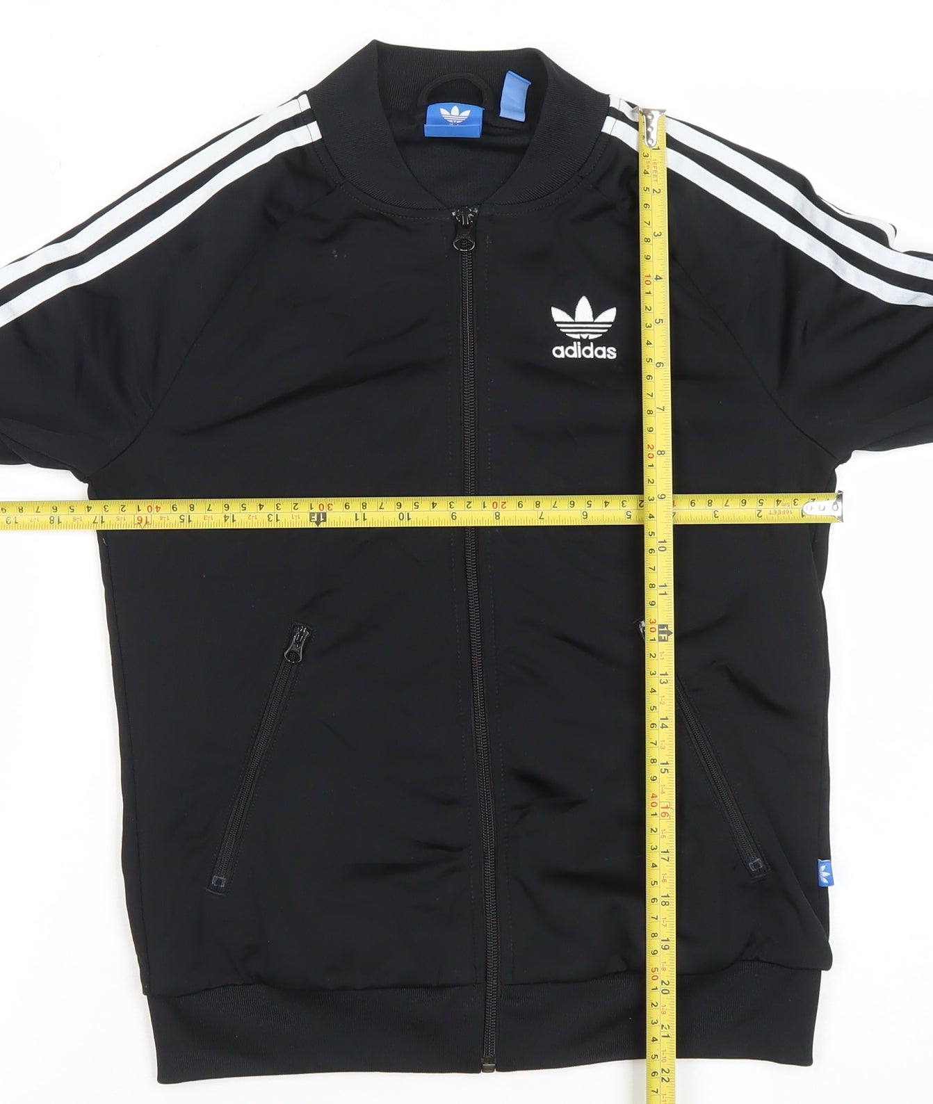 Adidas Women Black Full Zip Hoodie XS Lightweight Sportswear