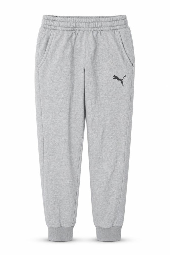 Front view of Puma Men Grey Small Jogger Sweatpants Elastic Waist