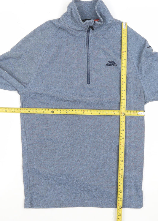 Trespass Men's Blue XS 1/4 Zip Lightweight Pullover Sweatshirt