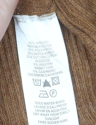 French Connection Women's Brown Medium Angora Blend Cardigan