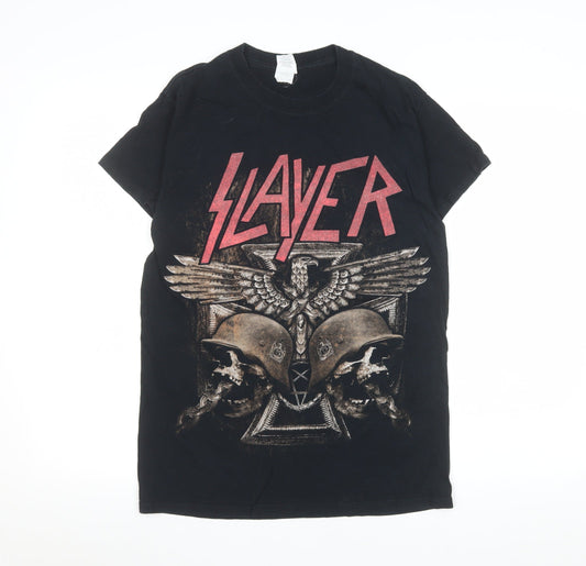 Gildan Men’s Black Slayer Band Graphic T-Shirt Size S Rock Music Tee