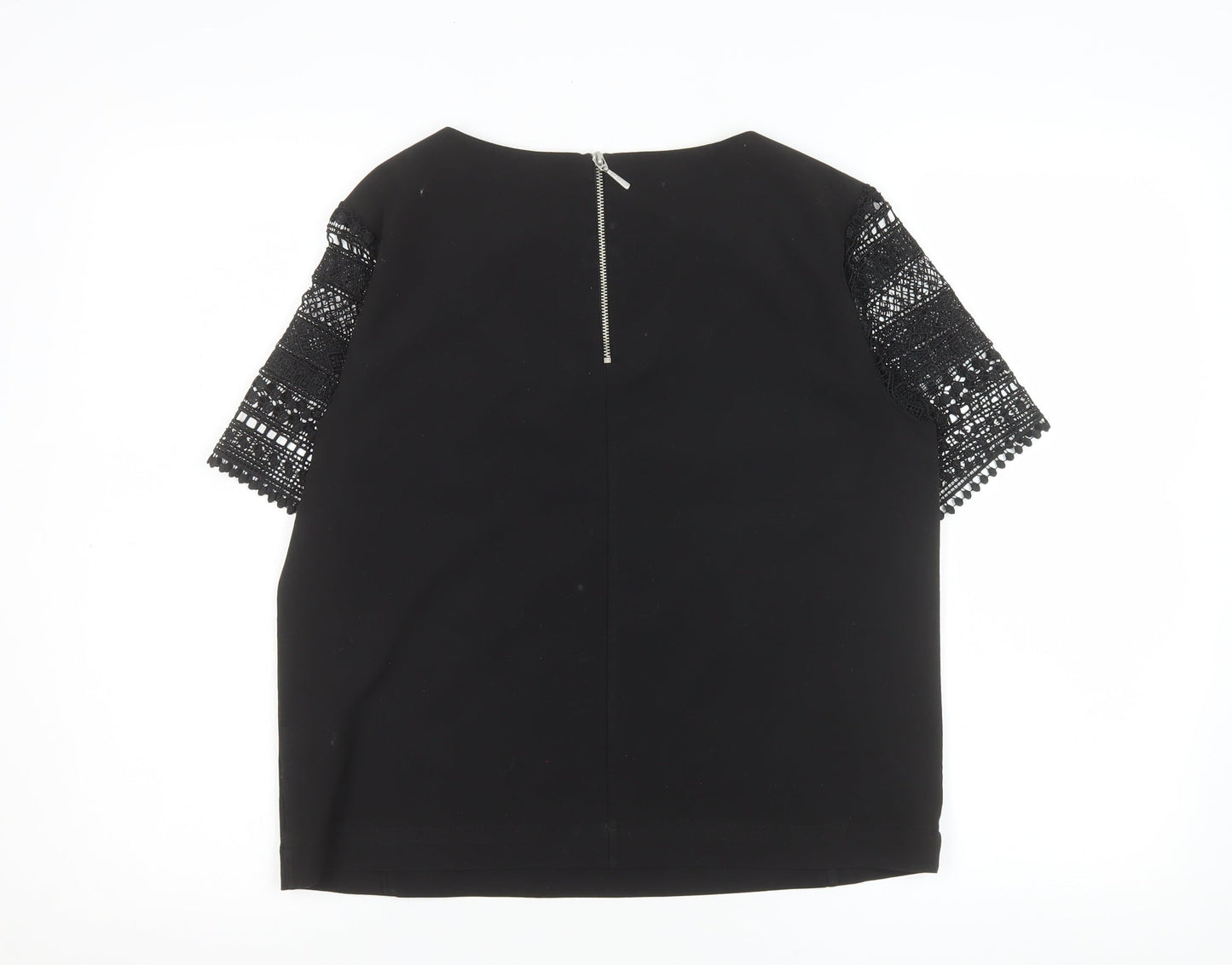 Marks and Spencer Autograph Women's Black Lace Sleeve Blouse UK 10