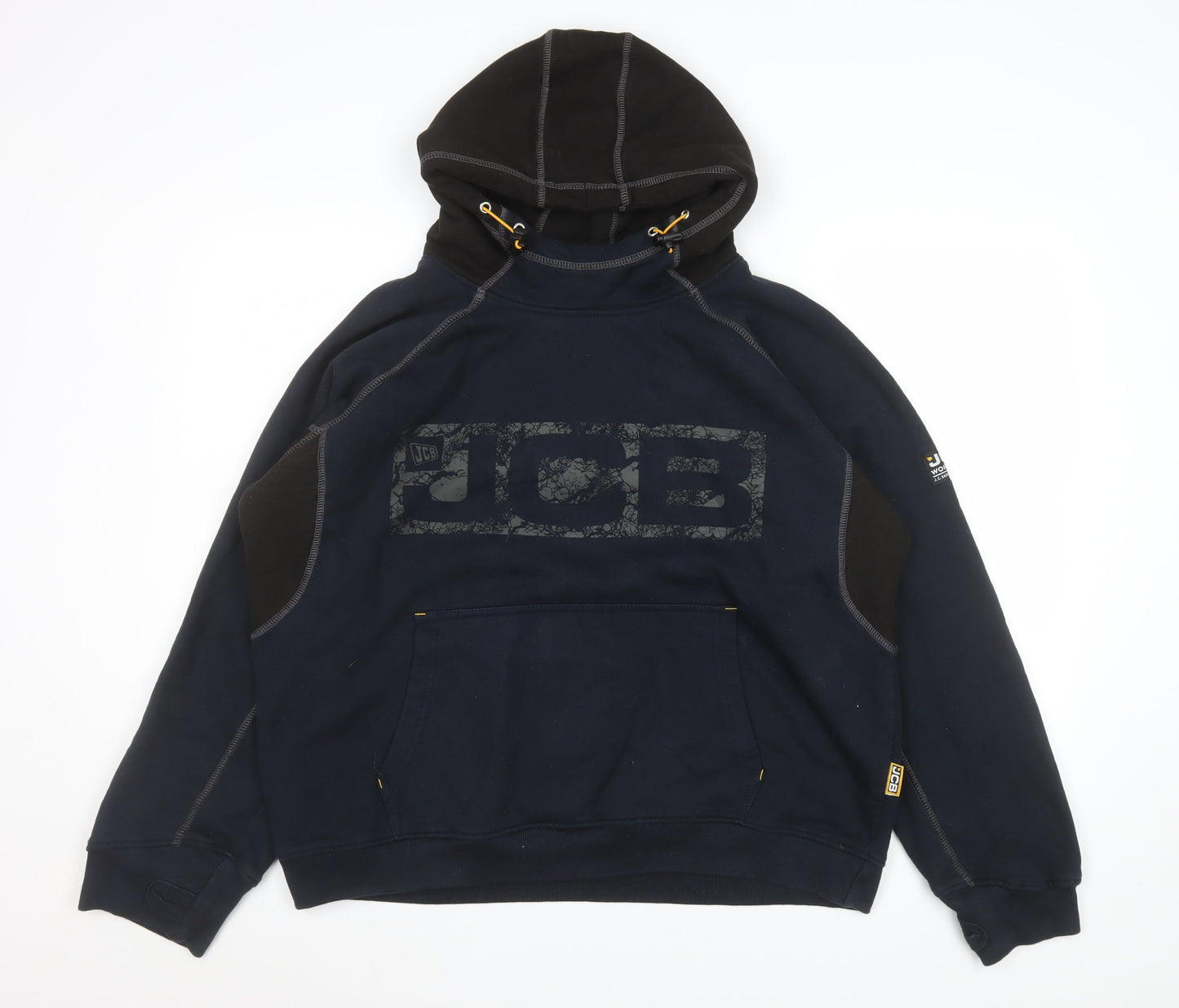 JCB Men’s Blue XL Pullover Hoodie Workwear Fleece Sweatshirt