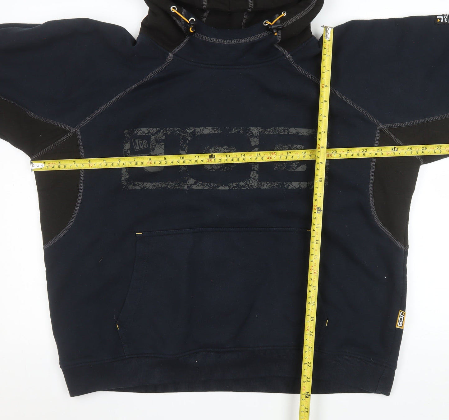 JCB Men’s Blue XL Pullover Hoodie Workwear Fleece Sweatshirt