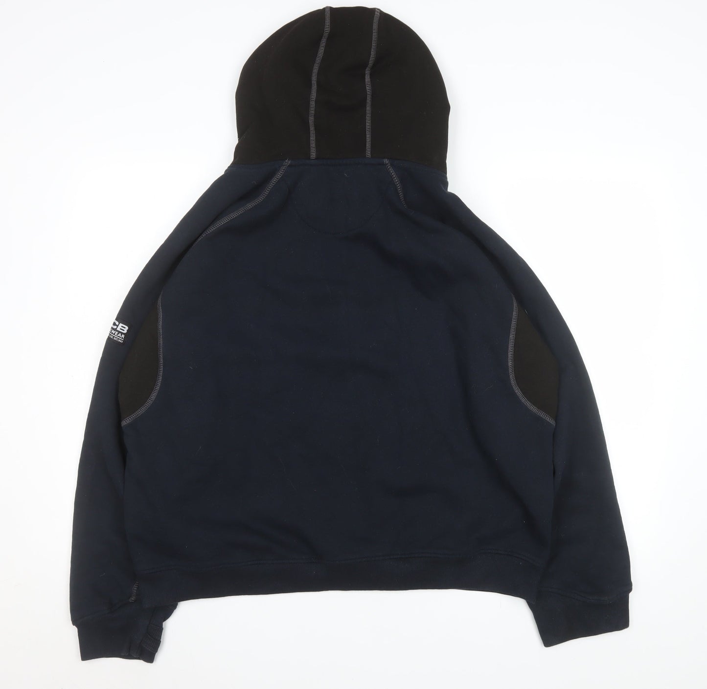 JCB Men’s Blue XL Pullover Hoodie Workwear Fleece Sweatshirt