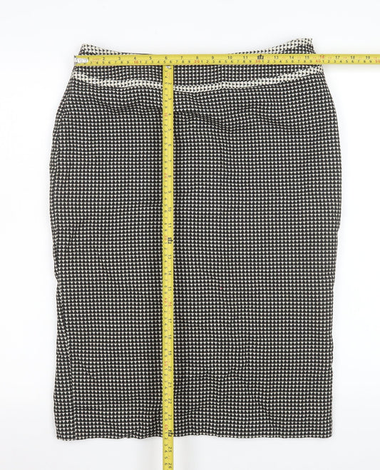 Next Women’s Black Houndstooth Pencil Skirt Size 12 Workwear