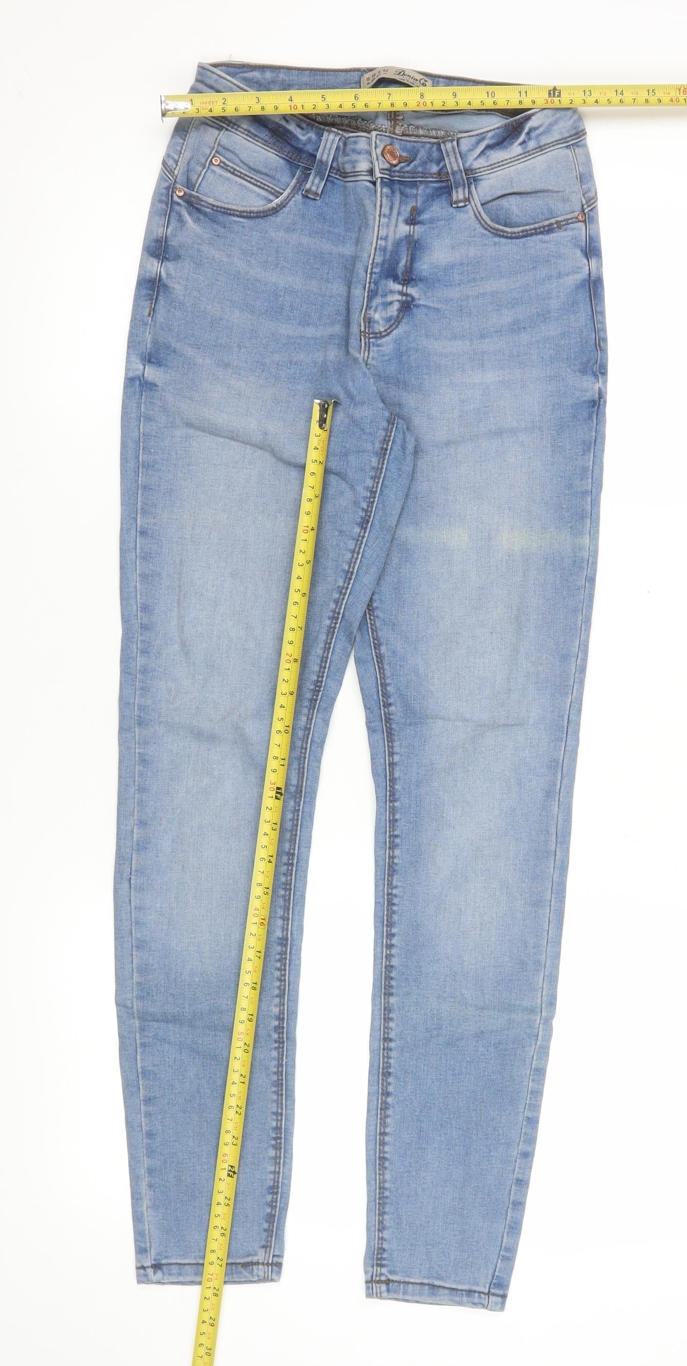 Denim Co. Womens Blue Skinny Stretch Jeans Size 10 Regular Fit