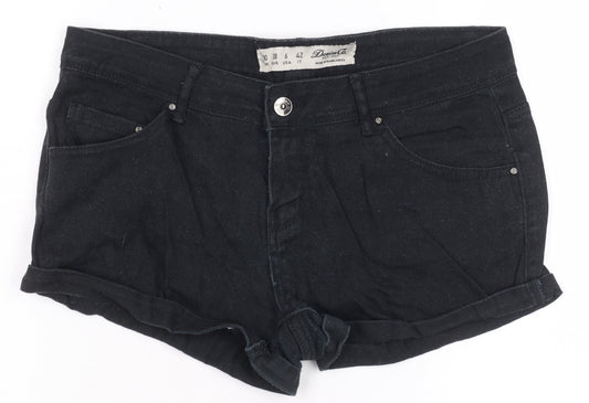 Denim Co Women’s Black Size 10 Stretch Denim Hot Pants Shorts