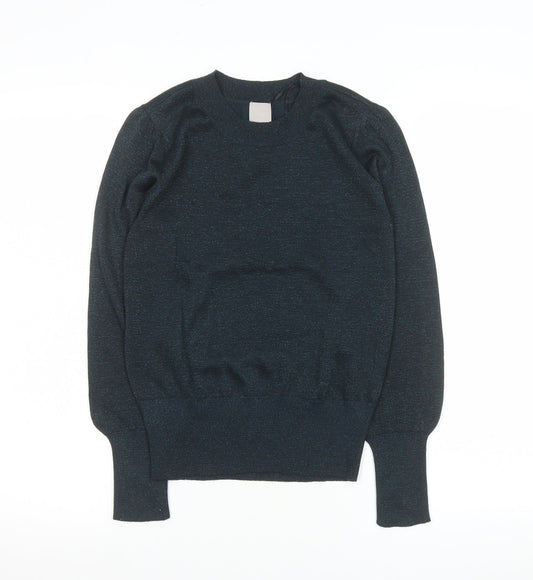 H&M Women’s Black XS Crew Neck Long Sleeve Knit Jumper
