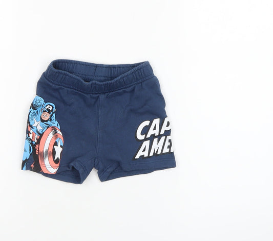 Zara Marvel Captain America Blue Shorts 18 Months Unisex Baby
