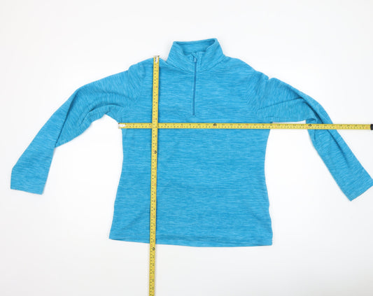 Mountain Warehouse Women’s Blue 1/2 Zip Fleece Sweatshirt Size 10