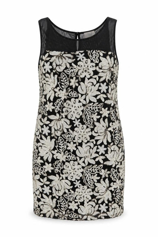 Savida Women’s Black Gold Sequin Bodycon Dress Size 14 Party Sleeveless