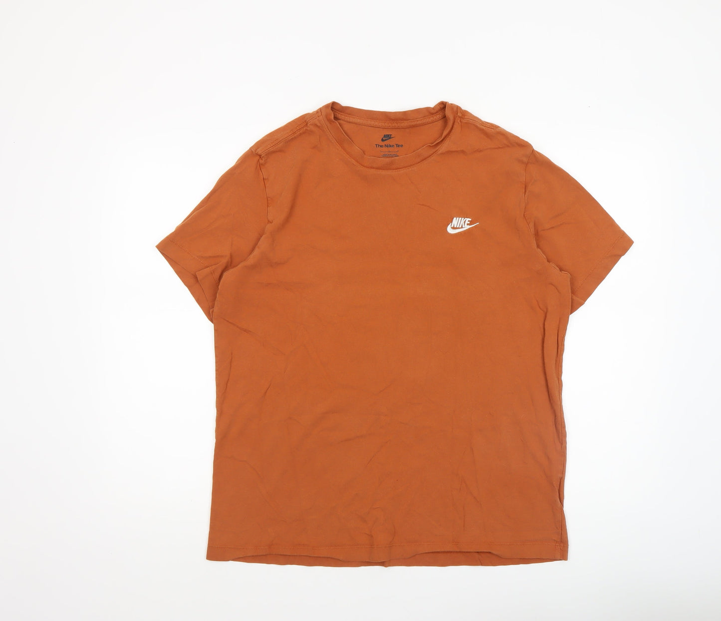 Nike Men's Brown Short Sleeve Crew Neck Cotton T-Shirt Size S
