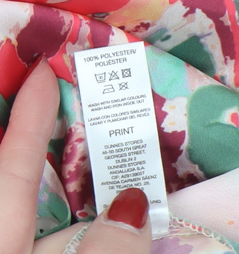 Brand and care label for Gallery Women's Multicoloured Long Sleeve Button-Up Shirt UK 20