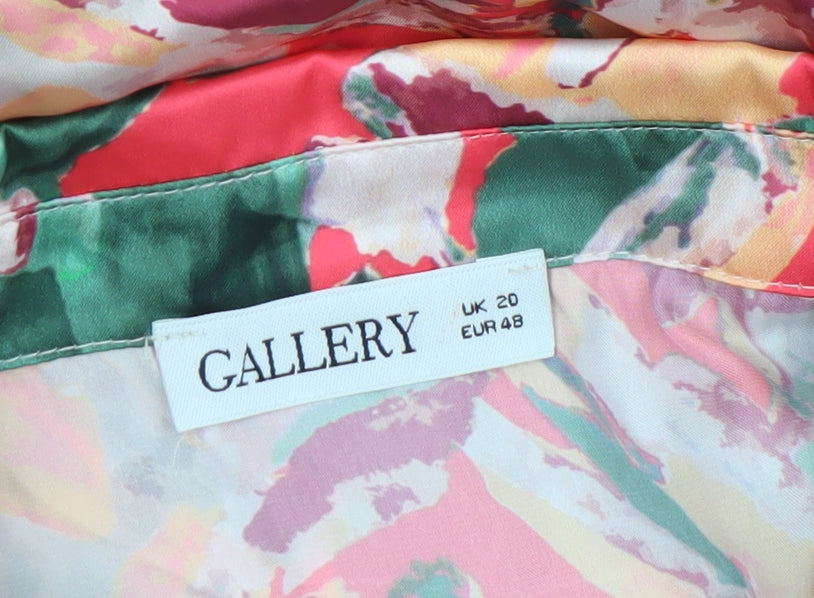 Additional view of Gallery Women's Multicoloured Long Sleeve Button-Up Shirt UK 20