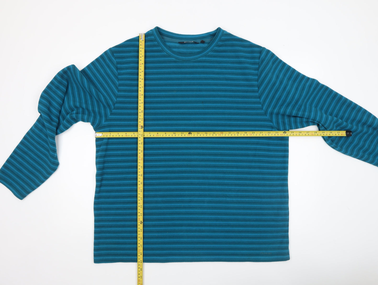 Rohan Men's Blue Striped XL Long Sleeve Polyester Casual Top