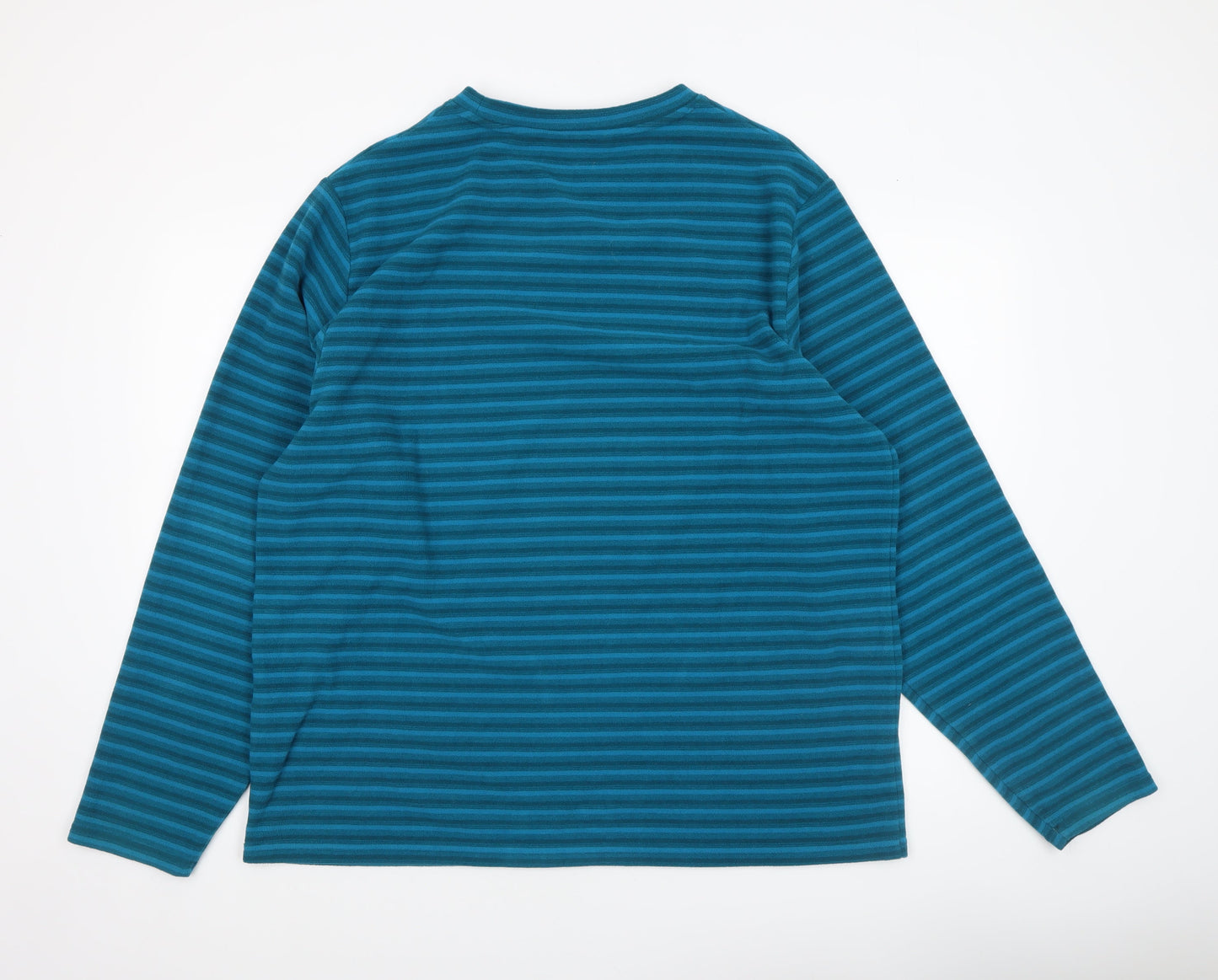 Rohan Men's Blue Striped XL Long Sleeve Polyester Casual Top