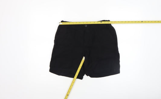 Dunnes Women’s Black Linen Blend Chino Shorts Size 8