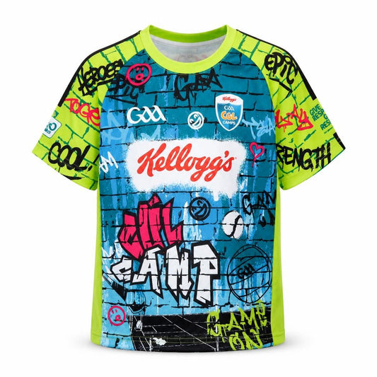 Front view of Masita boys’ multicoloured graphic kellogg’s gaa camp t-shirt 4 years