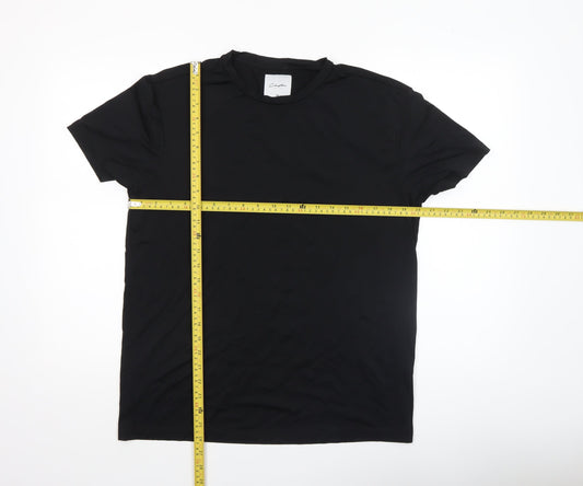 Clayton Inspired Men's Black Athletic Fit Nylon T-Shirt M