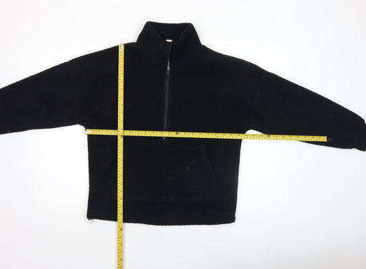 Dunnes Women’s Black Fleece 1/2 Zip Pullover Sweatshirt XS