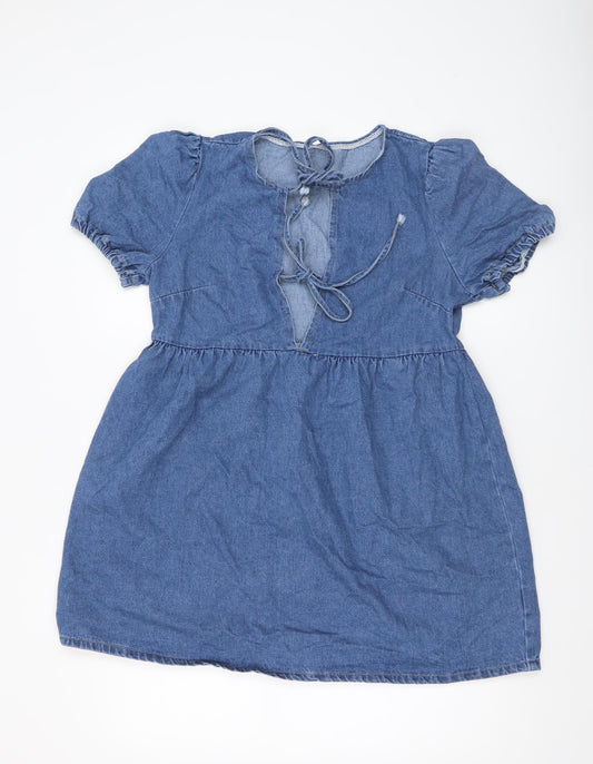 Forever 21 Women’s Blue Denim Short Sleeve Skater Dress XS