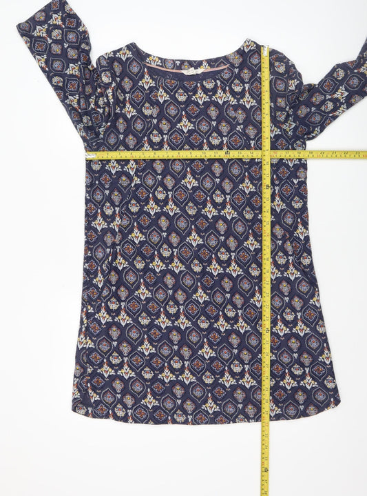 White Stuff Women Blue Geometric Shift Dress Size 10