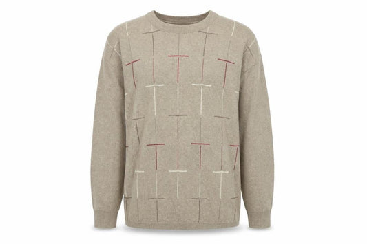 Winterbeck by Peter Gribby Men's Beige 2XL Cotton Pullover Jumper
