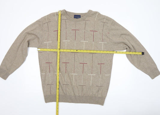 Winterbeck by Peter Gribby Men's Beige 2XL Cotton Pullover Jumper