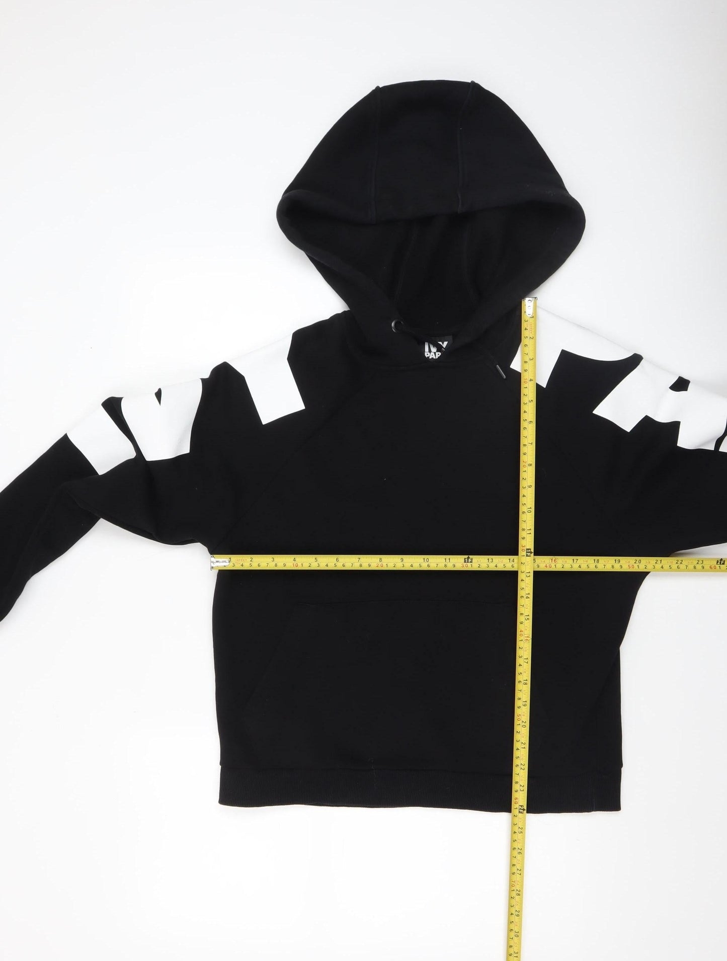 Ivy Park Womens Black White Pullover Hoodie XS Cotton Blend