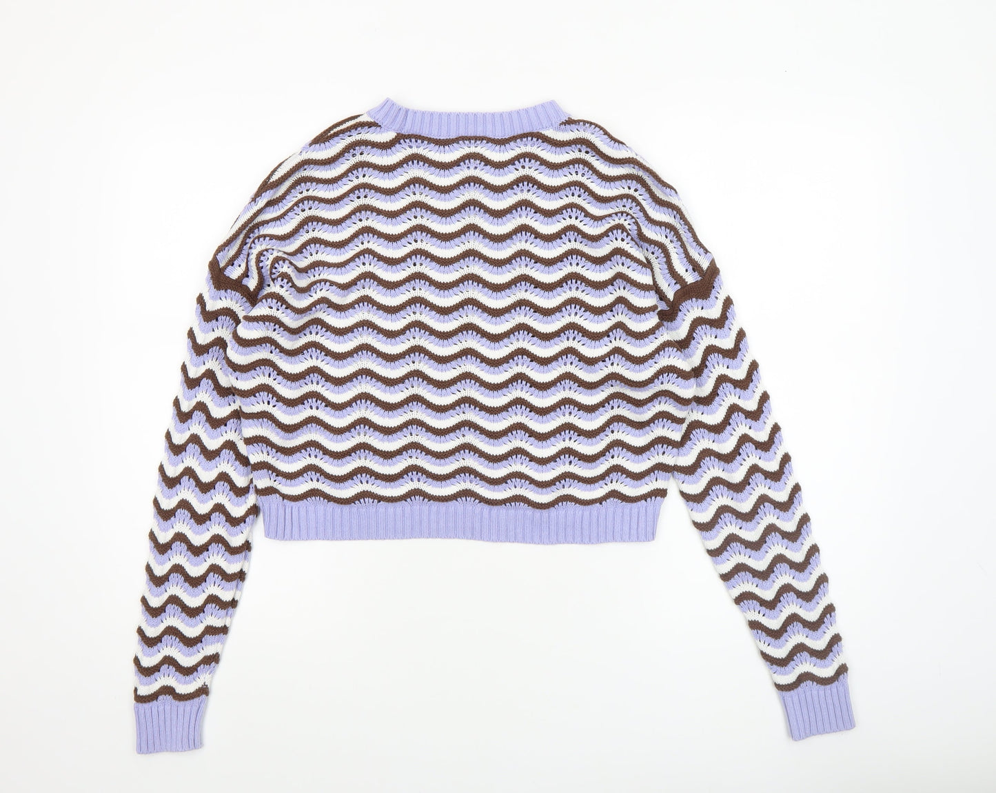 Hollister Womens Multicoloured Knit Crew Neck Pullover Jumper M