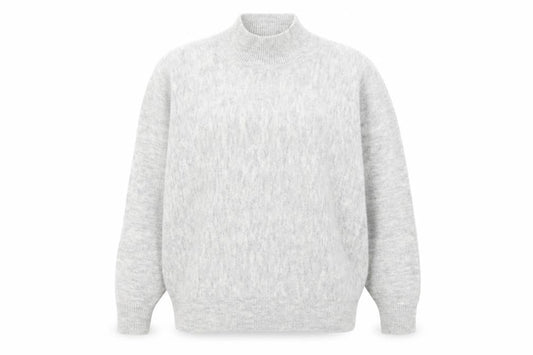 H&M Women's Grey Mock Neck Pullover Jumper M