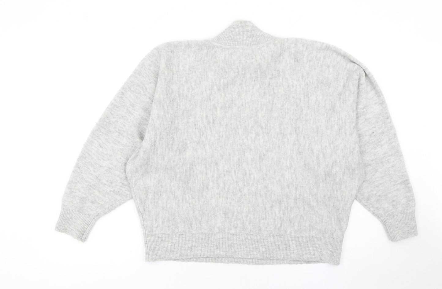 H&M Women's Grey Mock Neck Pullover Jumper M